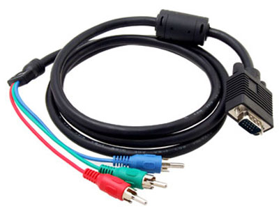 VGA to 3RCA AV Audio Video Cable, Length: 1.5M